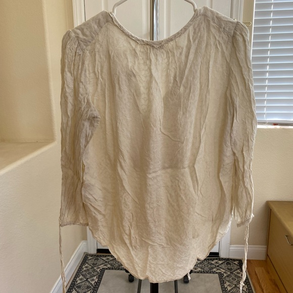True religion cream blouse size small - Picture 10 of 14